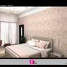 <p>Elegantn&iacute; ložnice s květinovou tapetou</p>